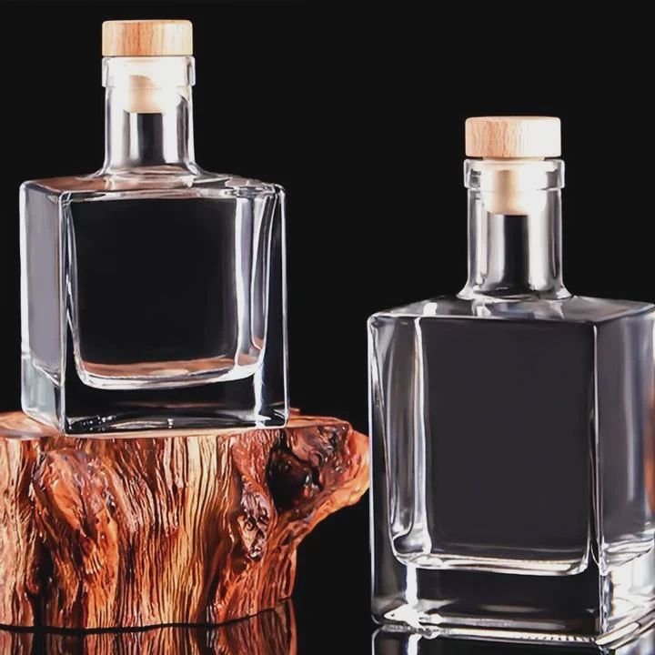 375ml_to_750ml_Custom_Clear_Square_Glass_Bottle_for_Spirits_with_Cork