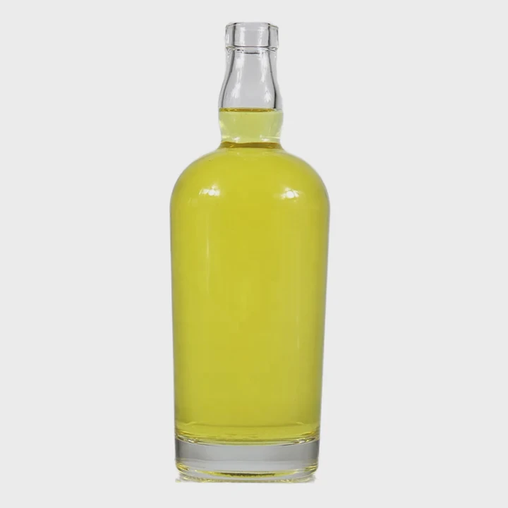 750Ml Round Crystal Glass Bottle For Whisky With Cork
