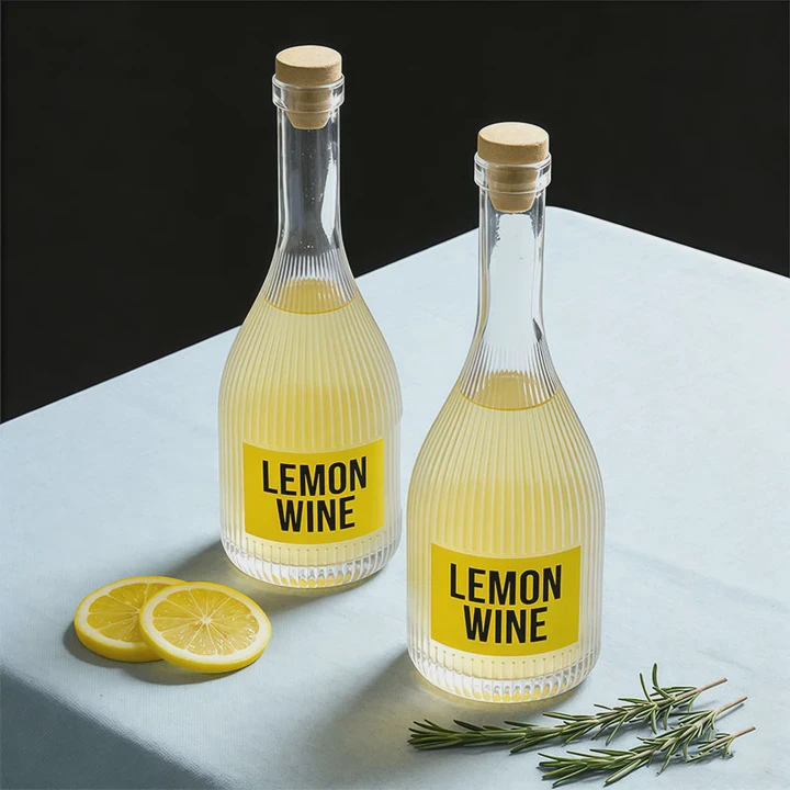 Striped Tequila Glass Bottle