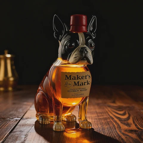 Dog Shape Glass Bottle