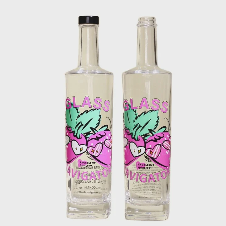 Round Fancy Whiskey Bottle