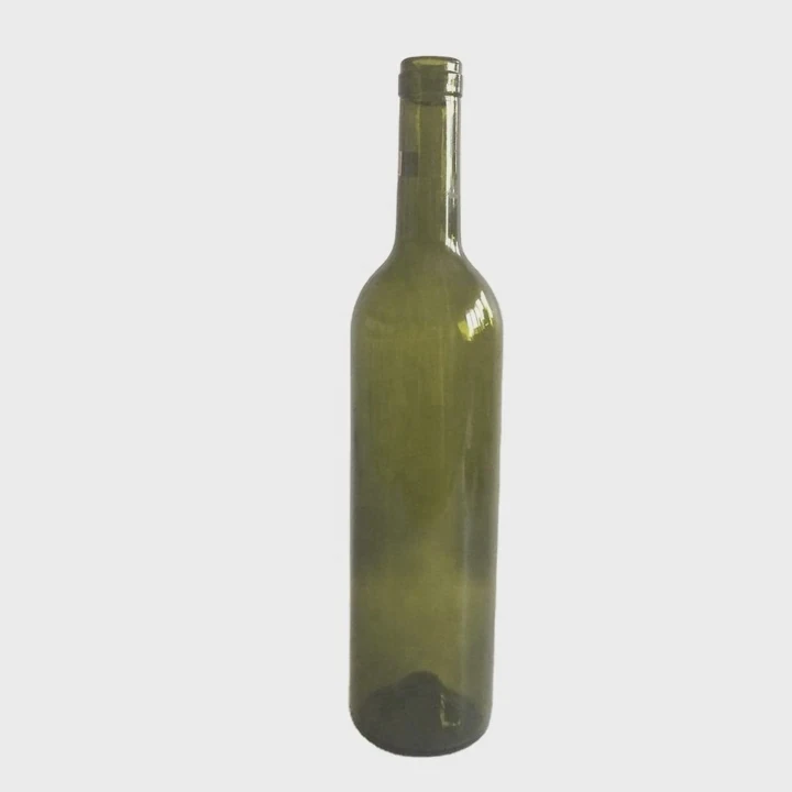 Dark Green 750Ml Wine Bottle With Cork