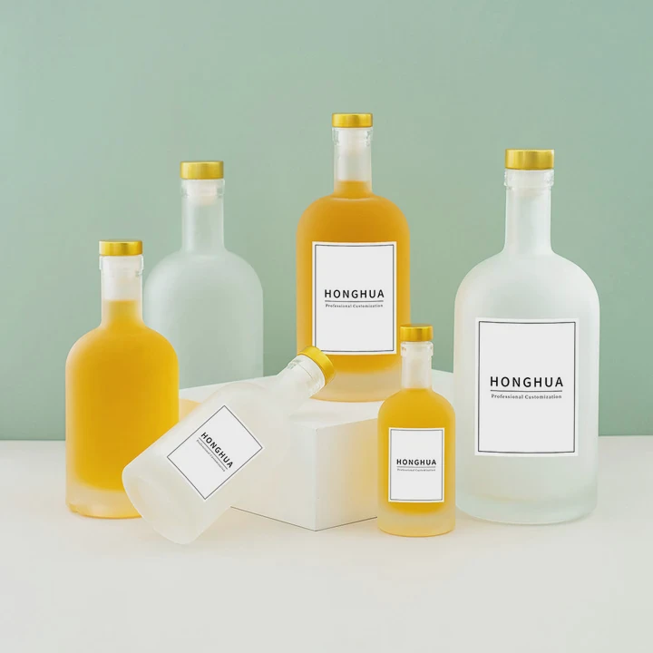 Frosted Liquor Bottle With Box