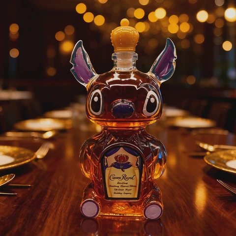 Stitch Shape Glass Bottle