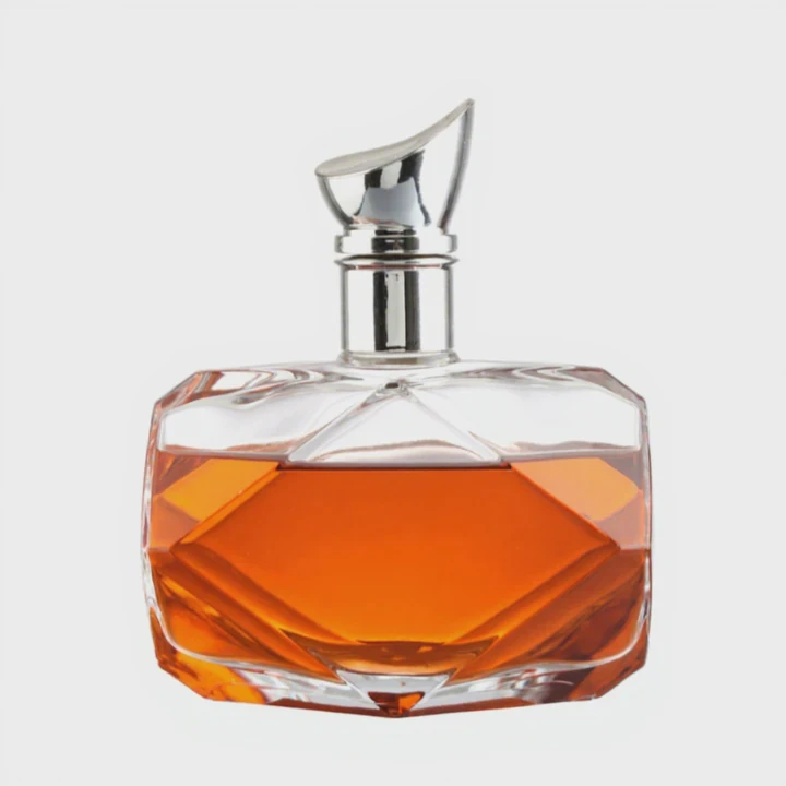 Square Glass Whiskey Bottle