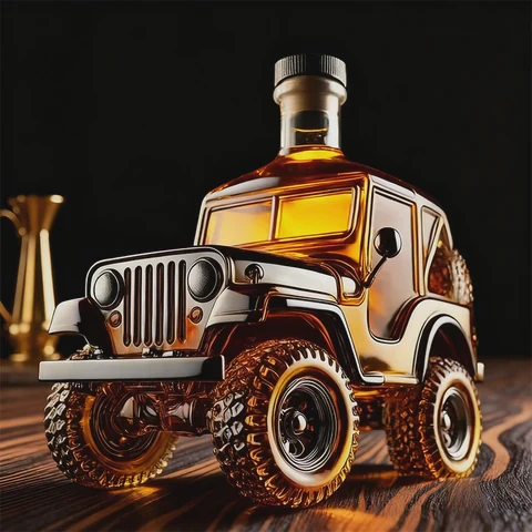 Off-Road Vehicle Glass Bottle