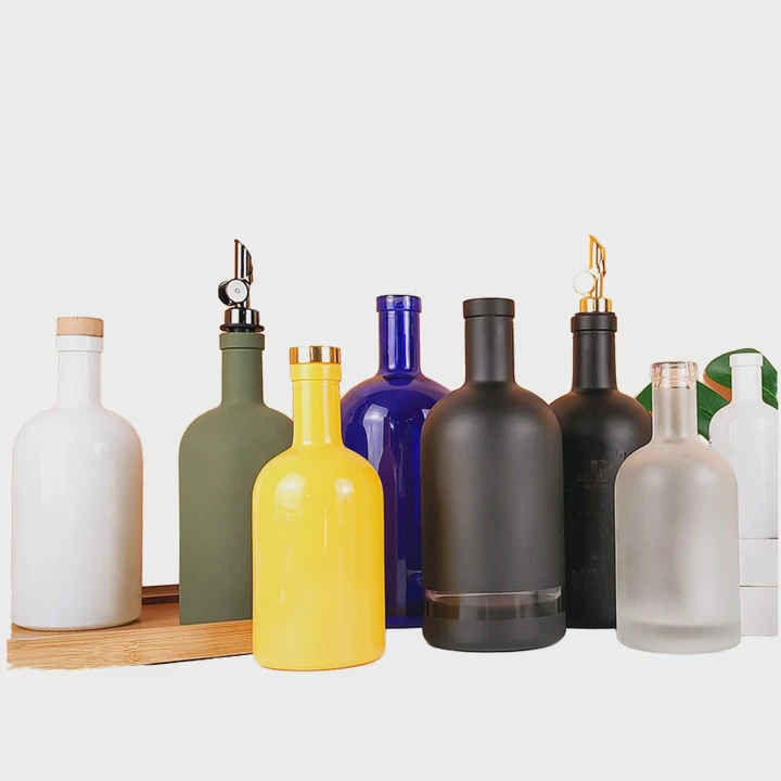Round Glass Vodka Bottle
