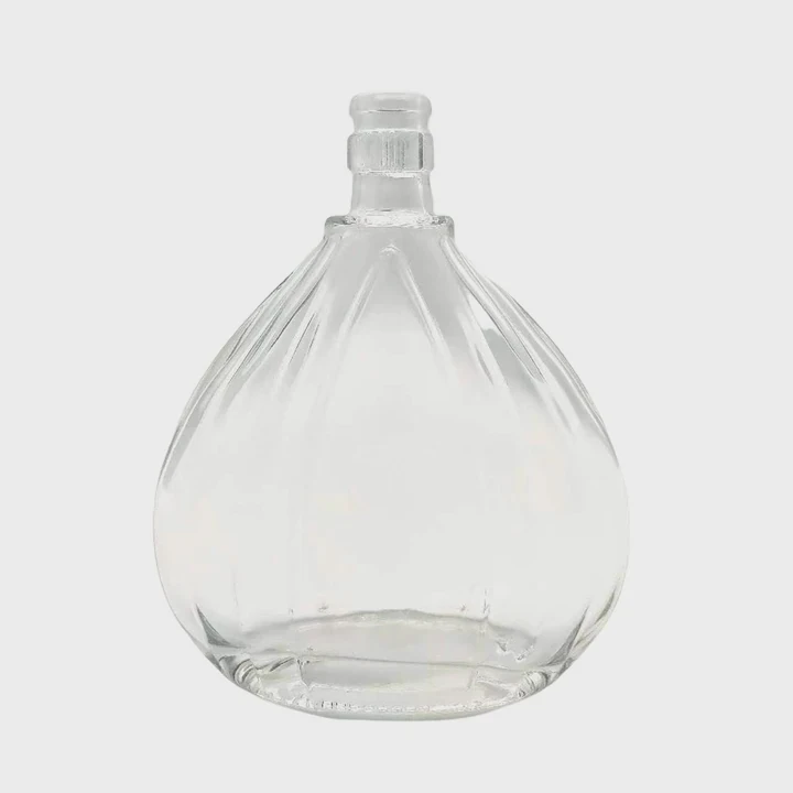 Unique Round Liquor Bottle