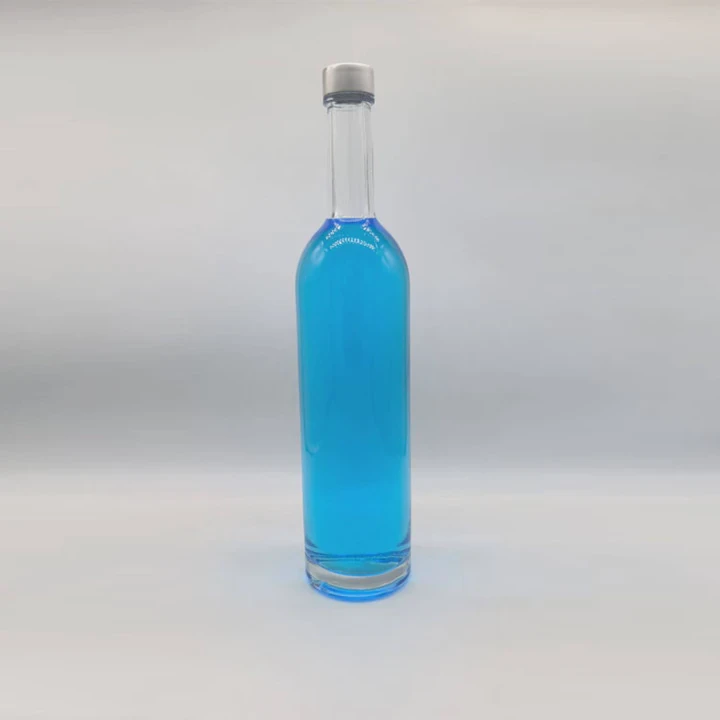 Round Liquor Bottle With Cork Seal