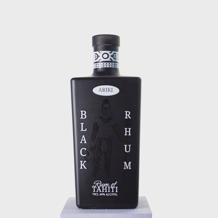 Black Whisky Glass Bottle