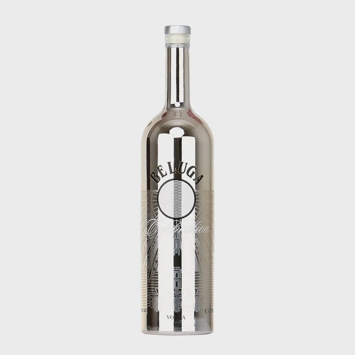 Silver Vodka Glass Bottle