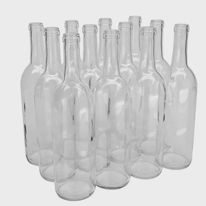 Crystal Burgundy Wine Bottle