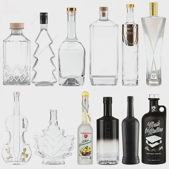Heavy Base Tequila Glass Bottle