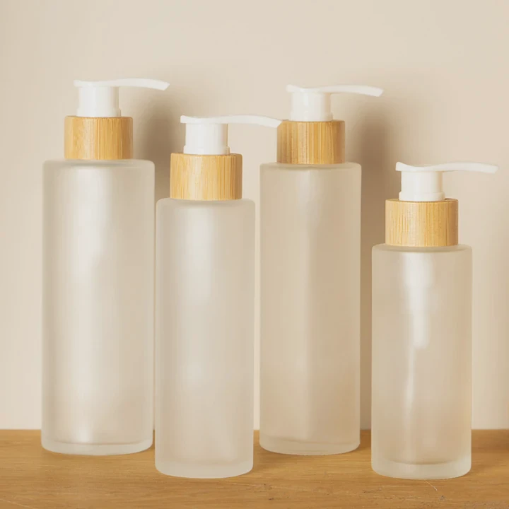 Frosted Pump Glass Bottle
