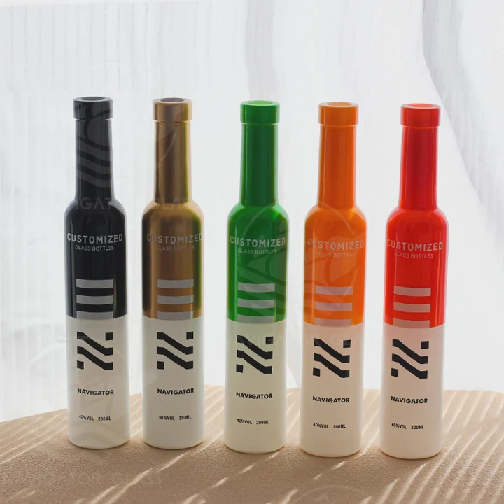 Color Glass Vodka Bottle