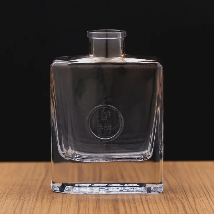 Square Vodka Bottle With Cork