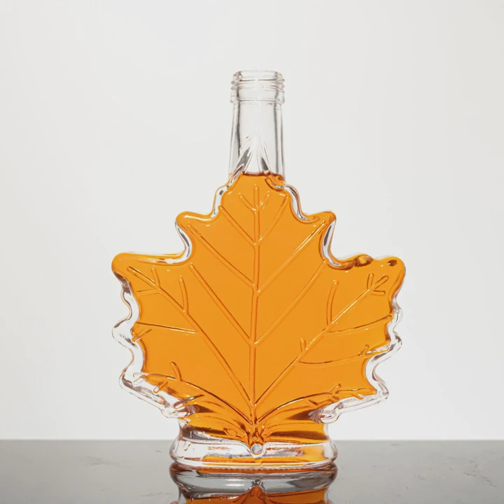 Maple Leaf Mini Glass Bottle