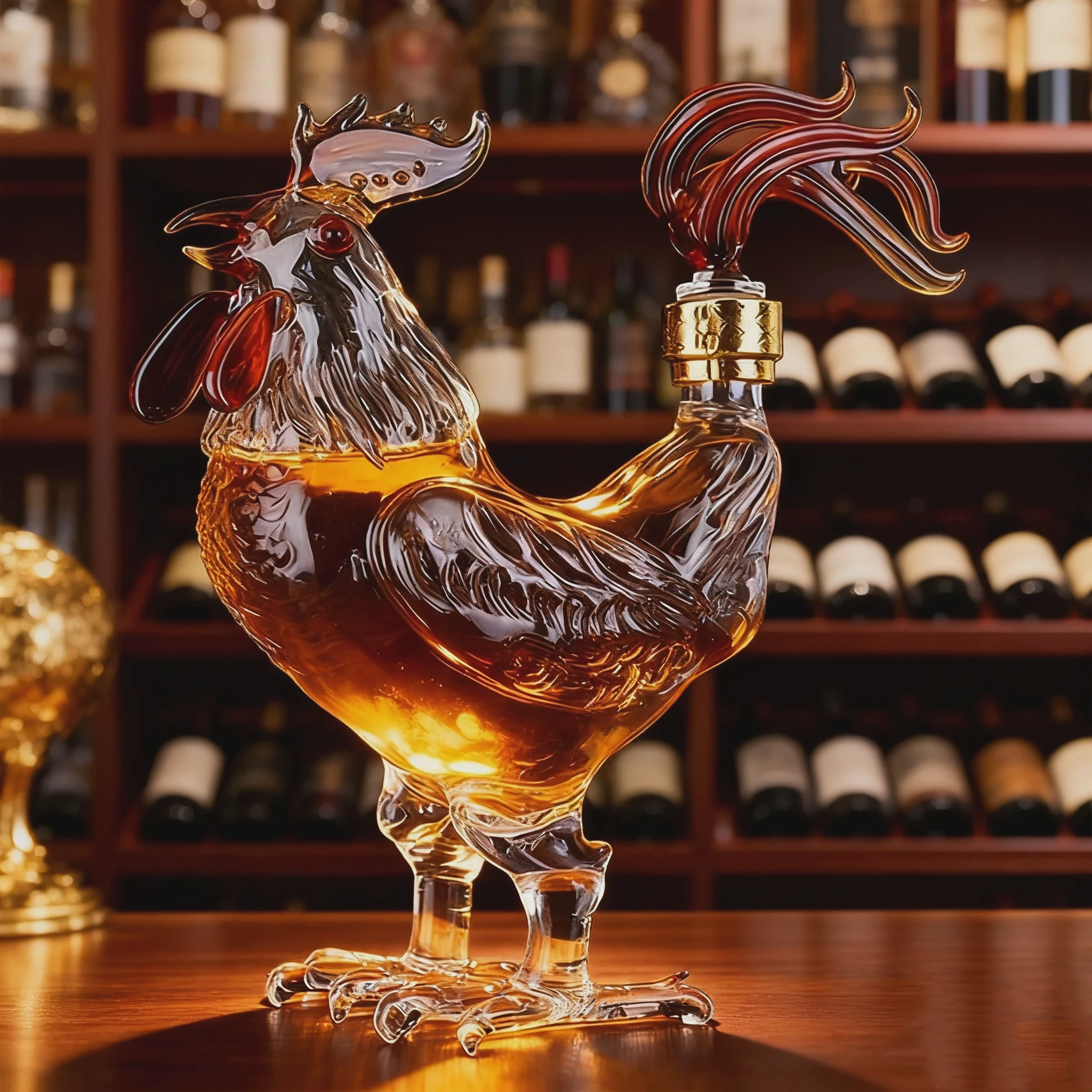 Rooster Shape Spirit Bottle